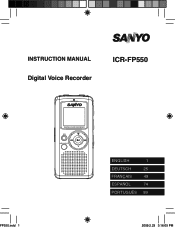 Sanyo ICR-FP550E Instruction Manual