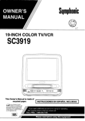 Symphonic SC3919 Owner's Manual