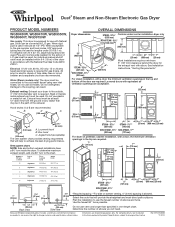 Whirlpool WGD9470WR Dimension Guide