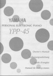 Yamaha YPP-45 Owner's Manual (image)