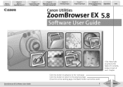 Canon PowerShot SD750 Silver ZoomBrowser EX 5.8 Software User Guide