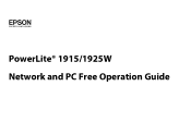 Epson V11H313020 Network and PC Free Operation Guide