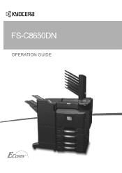Kyocera ECOSYS FS-C8650DN FS-C8650DN Operation Guide