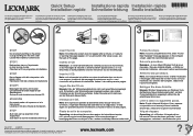Lexmark X2650 Setup Sheet