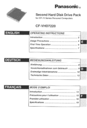 Panasonic CFVHD7220W CFVHD7220 User Guide