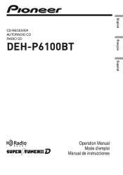 Pioneer DEH-P6100BT Owner's Manual
