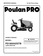 Poulan PD185H42STB User Manual