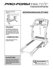 ProForm 790tr Treadmill German Manual