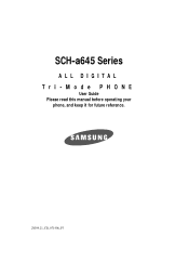 Samsung SCH-A645 User Manual (user Manual) (ver.f3) (English)