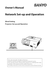 Sanyo PLC-WL2503A Owner's Manual _ Network