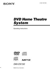 Sony DAV-DX150 Operating Instructions