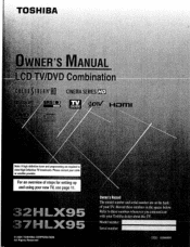 Toshiba 37HLX95 Owner's Manual - English