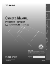 Toshiba 50H12 Owners Manual