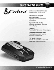Cobra XRS 9670 PRO XRS 9670 PRO Features & Specs