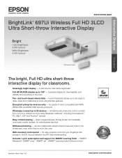 Epson BrightLink 697Ui Product Specifications