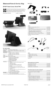 HP RP7 Illustrated Parts & Service Map HP RP7 Retail System Model 7800