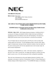 NEC E245WMi-BK Launch Press Release