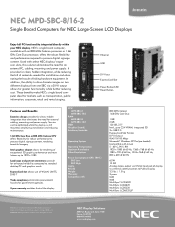 NEC LCD4020-BK-AV MPD-SBC accessory brochure