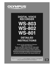 Olympus WS-802 WS-802 Detailed Instructions (English)