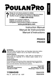 Poulan PR25SD Instruction Manual