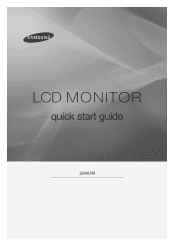 Samsung 2243LNX Quick Guide (easy Manual) (ver.1.0) (English)
