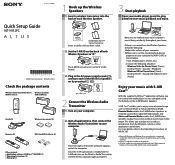 Sony ALT-SA32PC Quick Setup Guide