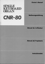 Yamaha CNR-80 Owner's Manual (image)