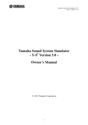 Yamaha Y-S3 Y-S3 V3.0 Manual