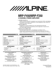 Alpine MRP-F450 User Manual