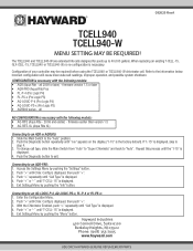 Hayward TurboCell Salt Chlorination Cell TCELL940 Manual 092625 Rev A