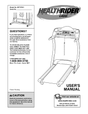 HealthRider L400i Treadmill English Manual