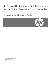 HP DL785 HP ProLiant DL785 G5 and G6 Servers - Maintenance and Service Guide, Seventh Edition