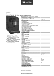 Miele CM 5300 Product sheet