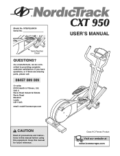 NordicTrack Cxt 950 Elliptical Uk Manual