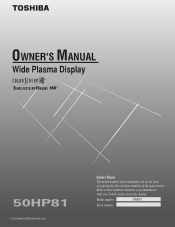Toshiba 50HP81 Owners Manual