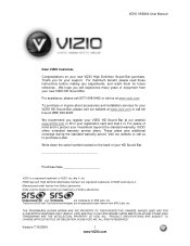 Vizio VSB200 VSB200 User Manual
