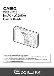 Casio EXZ29PE Owners Manual