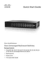 Cisco SF100D-16 Quick Start Guide