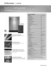 Electrolux EDW7505HSS Specification sheet