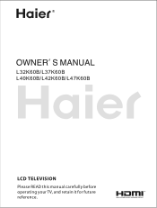 Haier L37K60B User Manual