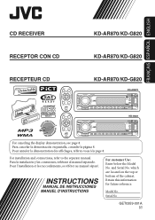JVC KD-G820 Instructions