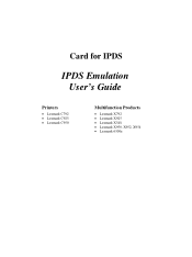 Lexmark X925 IPDS Emulation User's Guide