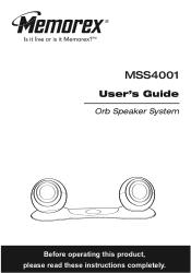 Memorex MSS4001 User Guide