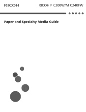 Ricoh M C240FW Paper and Specialty Media Guide