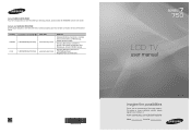 Samsung LN46A750R1FXZA User Manual