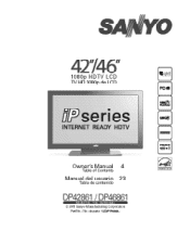 Sanyo DP42861 Owners Manual En/Sp/Fr 0.7Mb