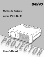 Sanyo SU33 Instruction Manual, PLC-SU33