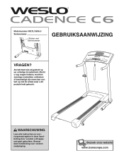Weslo Cadence C6 Treadmill Dutch Manual
