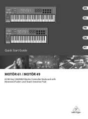 Behringer MOTOoR 49 Quick Start Guide
