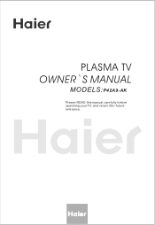 Haier P42A9-AK User Manual